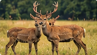 Illustration of deer together