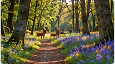 Illustrative woodland trail