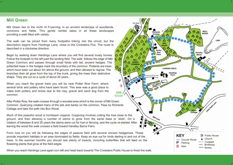 Preview of Mill Green Walking Route Map